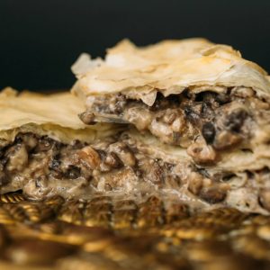 Kuchen mit Huhn und Pilzen 600g